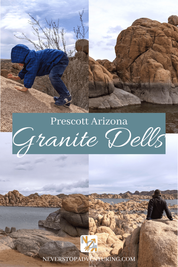 Rock formations and Watson Lake at the Granite Dells Prescott Arizona