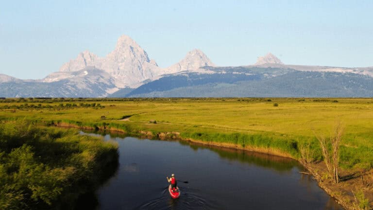 Paddleboarding the Teton River