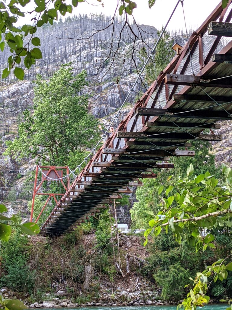 Trail of the Cedars suspension bridge