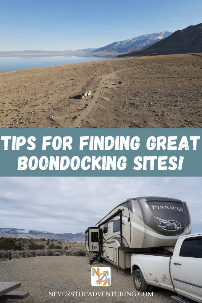 Pinnable image of two great boondocking sites