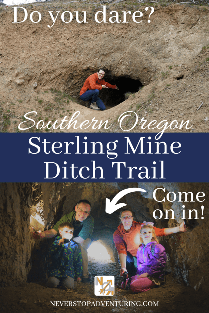 Pinnable image of Sterling Mine Ditch Trail tunnel outside & inside