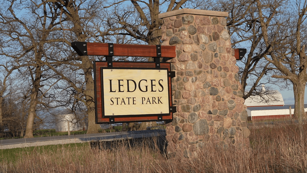 Ledges State Park sign