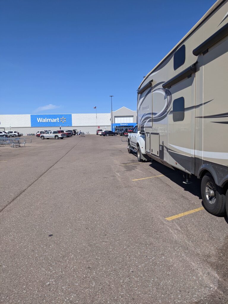 Lotdocking in front of Walmart