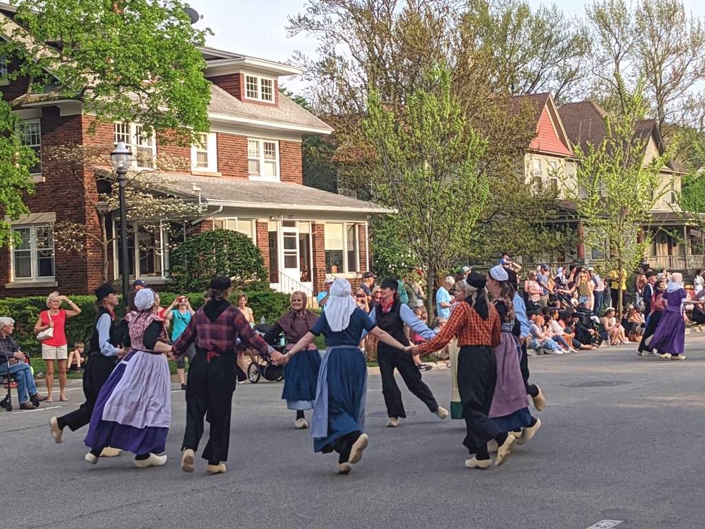 Dutch dancing during the Tulip Time festival